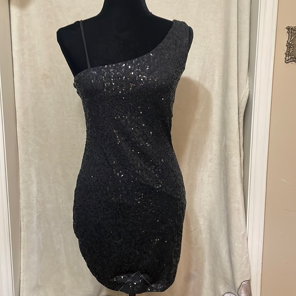 Speechless Black Sequin Dress, size Small